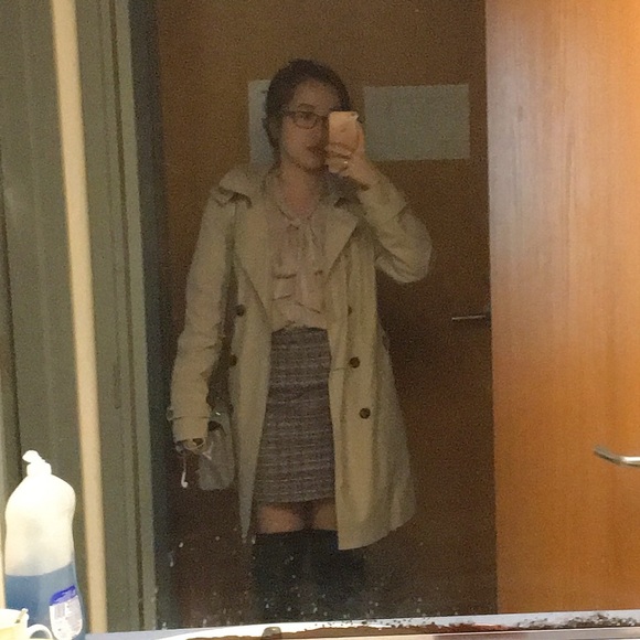 ‫Zip Back Tweed Skirt (w/ pockets) - Picture 8 of 8